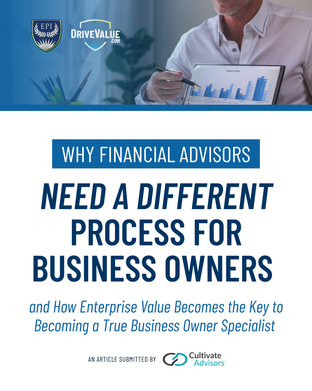 Why Financial Advisors Need a Different Process for Business Owners blue text on white background